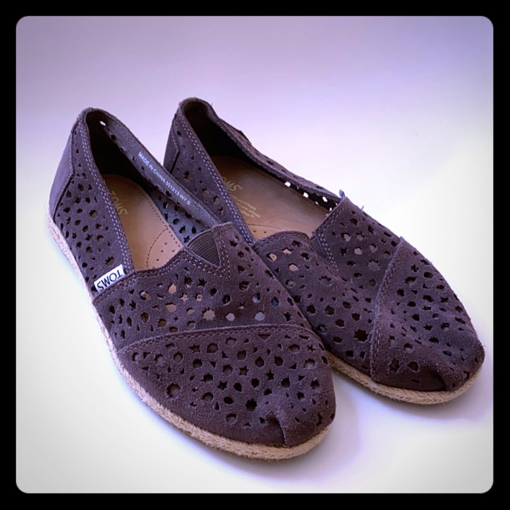 Toms Brown suede stars